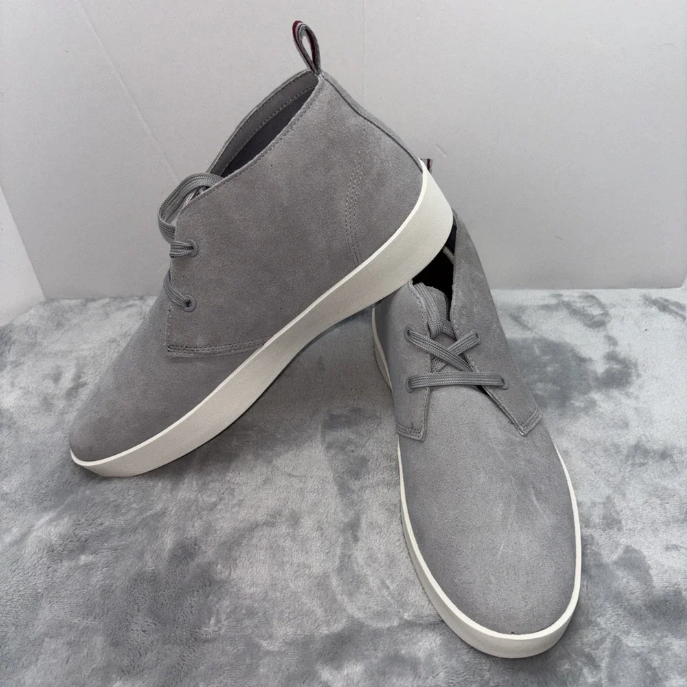 Ben Sherman Thames Chukka Boots Mens 9.5 Grey New Suede Mid Top BSMTHAMS-0985